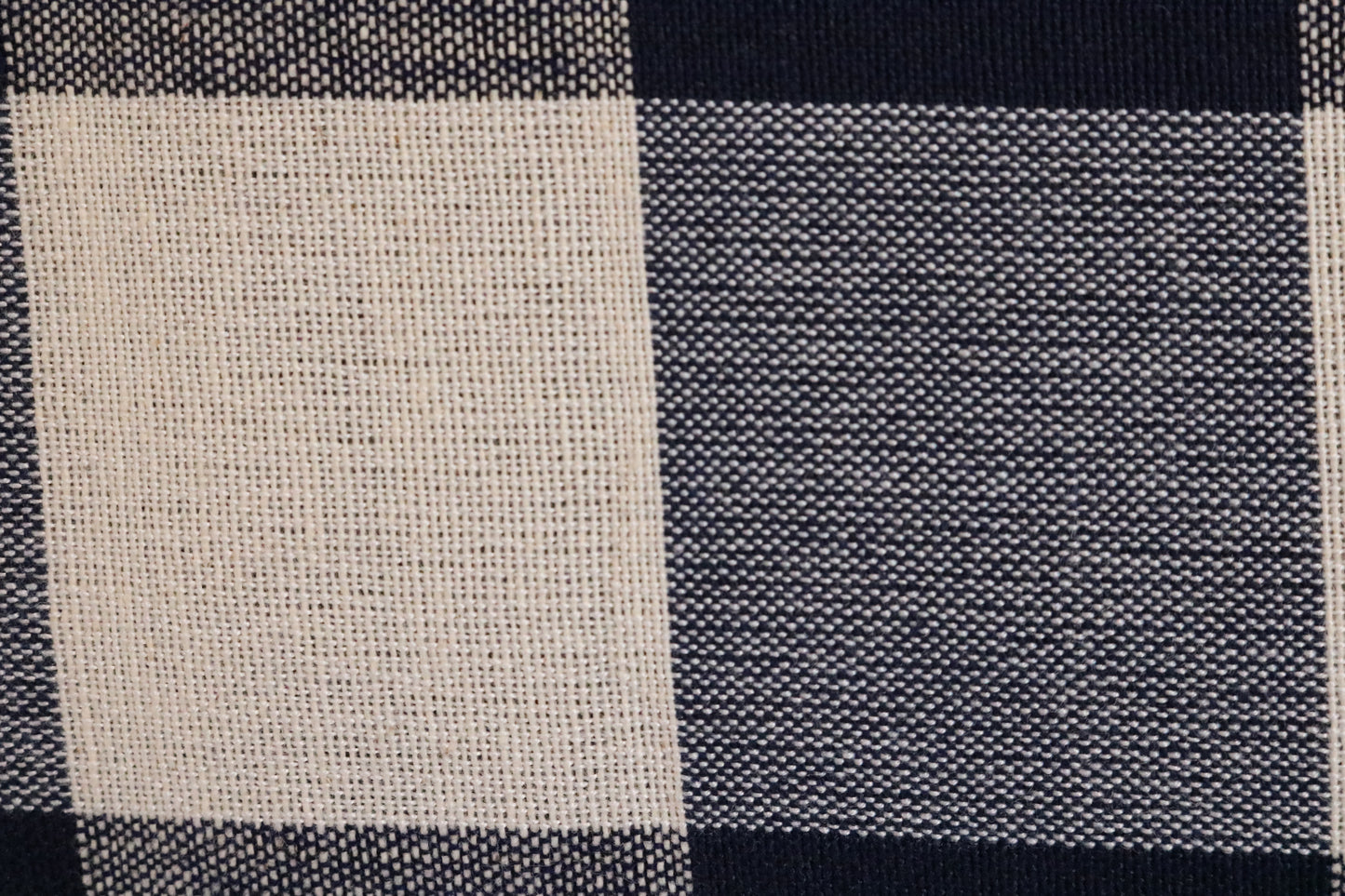 Navy Checked Handbag, Handmade from Thailand