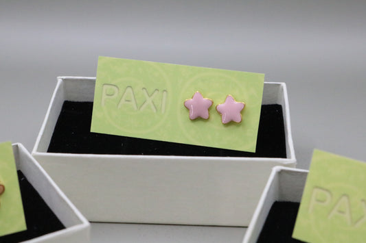 Pink Star Earrings Handmade Earrings