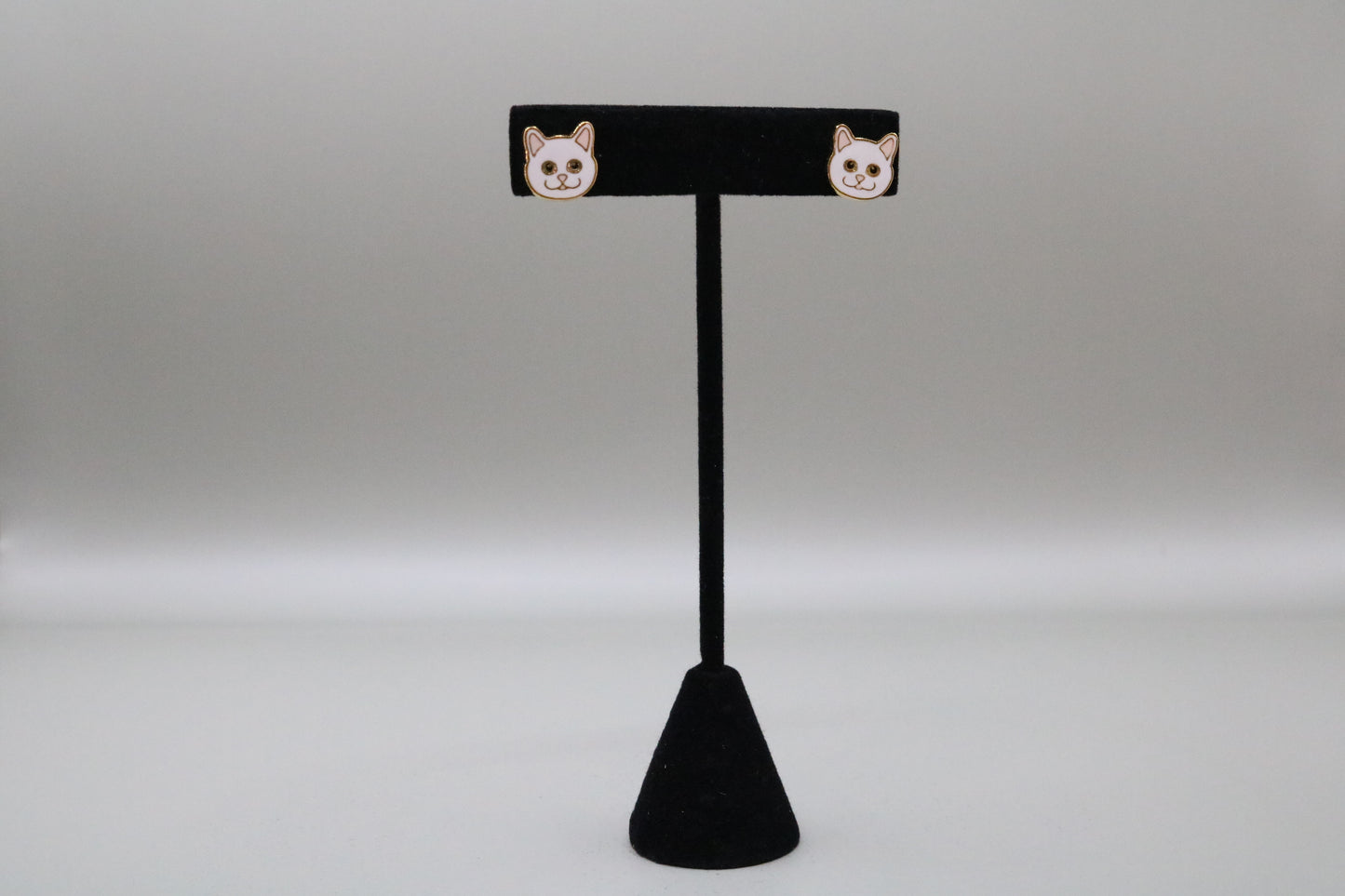 White Cat Fashion Earrings Handmade Earrings