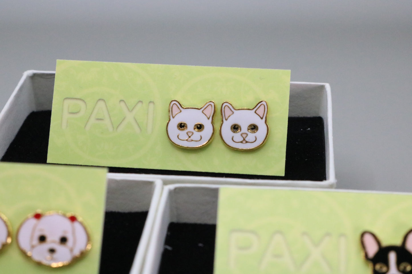 White Cat Fashion Earrings Handmade Earrings
