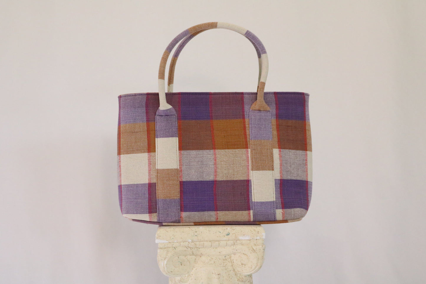 Mini Zip Handbag Stripe, Handmade