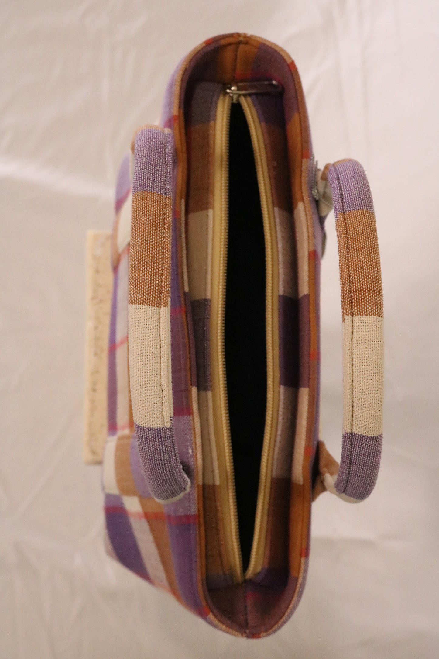 Mini Zip Handbag Stripe, Handmade