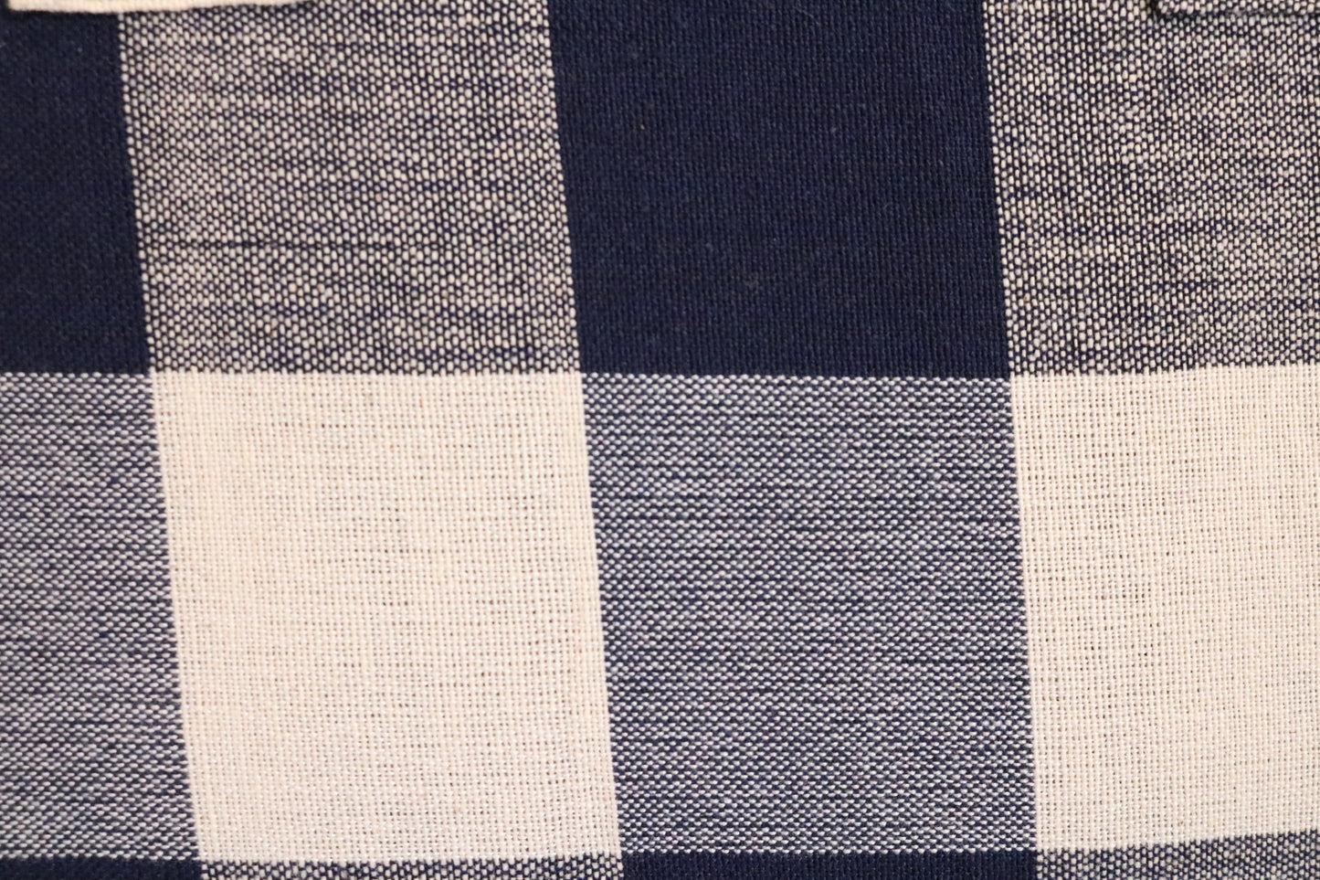 Navy Checked Handbag, Handmade from Thailand