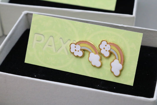 Rainbow Cloud Cute Fashion Earrings Handmade Earrings