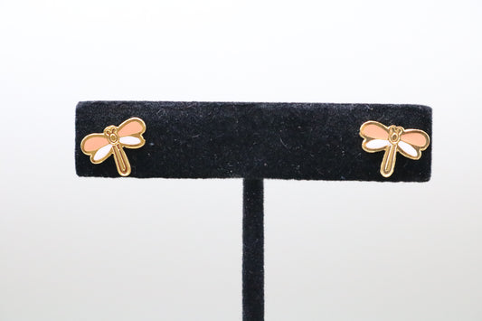 Pink Dragonfly Cute Fashion Earrings Handmade Earrings